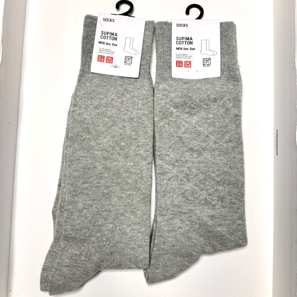 Uniqlo Supima Cotton Men Socks 2 Pairs ONE SIZE WWT